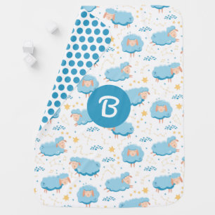 Baby Blue Lamb Sheep Blanket