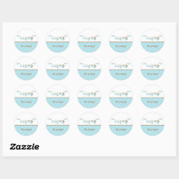 Baby Blue Laundry Line Stickers | Zazzle