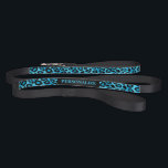 Baby Blue Leopard Animal Print  Pet Leash<br><div class="desc">Pet Leashes. Featuring a beautiful baby blue Leopard animal pattern ready for you to personalize. ✔NOTE: ONLY CHANGE THE TEMPLATE AREAS NEEDED! 😀 If needed, you can remove the text and start fresh adding whatever text and font you like. 📌If you need further customization, please click the "Click to Customize...</div>