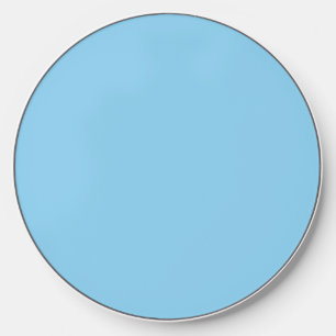 Baby Blue, Light Blue, solid, plain Blue,  Wireless Charger