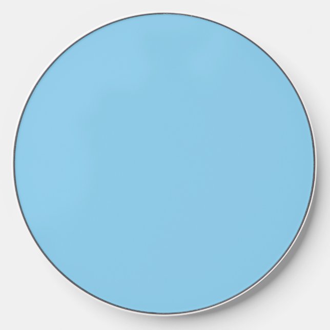 Baby Blue, Light Blue, solid, plain Blue,  Wireless Charger (Front)