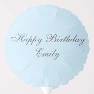 Baby Blue Minimalist Birthday Party Balloon