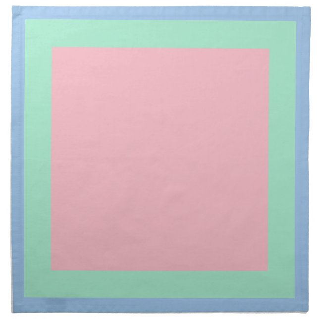 Baby Blue Mint and Pink Napkins (Front)