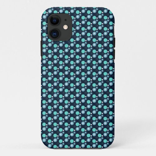 Baby Blue Mint Polka Dots Pattern iPhone Case