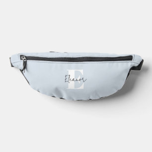 Baby Blue Modern Minimalist Monogrammed Fanny Pack