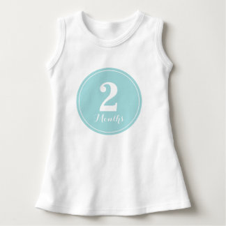Baby Blue Monthly Birthday Baby Dress