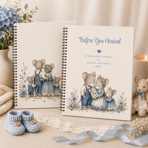 Baby Blue Mouse Family Pregnancy Journal |