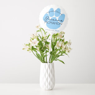 Baby Blue & Navy Graduation Paw Centerpiece Balloon