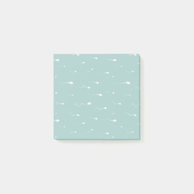 Baby Blue Novelty Sperm Post-it Notes (Front)