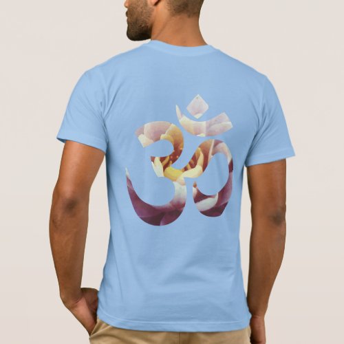 Baby Blue Om Lotus Mantra Yoga Mens Template T_Shirt