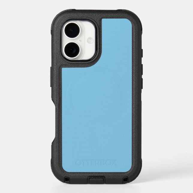 Baby Blue OtterBox Defender iPhone 16 Case (Back)