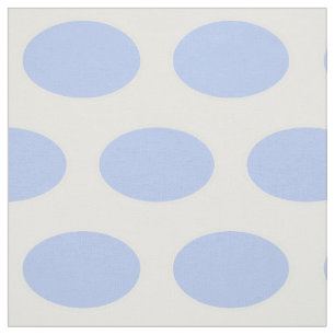 Baby blue ovals on white background fabric