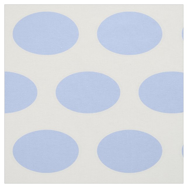 Baby blue ovals on white background fabric (Swatch)