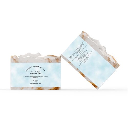 Baby Blue Parchment Paper Style Soap Band _ 1