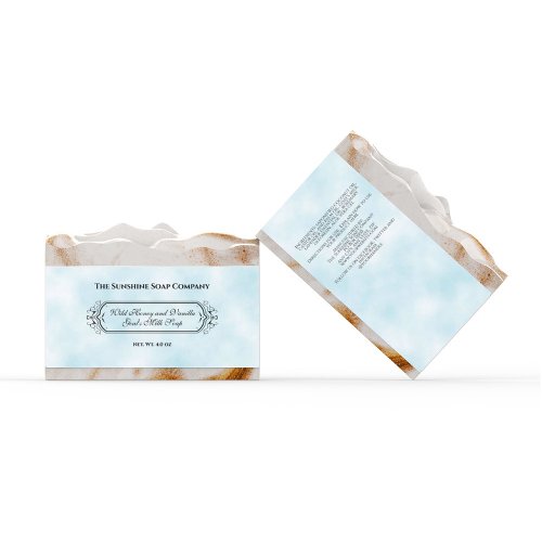 Baby Blue Parchment Paper Style Soap Band _ 2