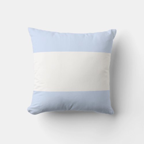 Baby Blue Pastel  White Bar Design Throw Pillow