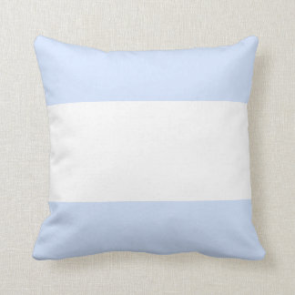 Baby Blue Pastel & White Bar Design Throw Pillow