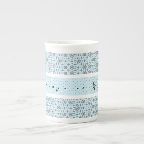 Baby Blue Patterned Mug