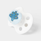 Baby Blue Peacock Pacifier (Front Right)