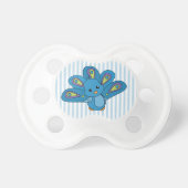 Baby Blue Peacock Pacifier (Front)