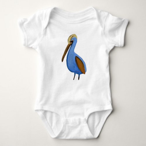 Baby Blue Pelican  Baby Bodysuit