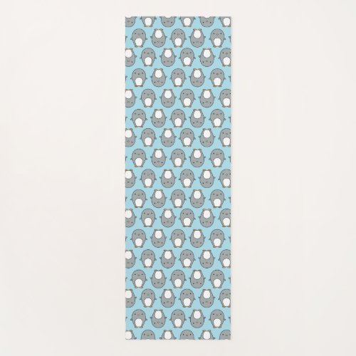 Baby Blue Penguin Pattern Yoga Mat