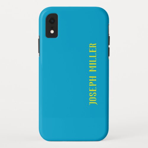Baby Blue Personalized iPhone XR Case