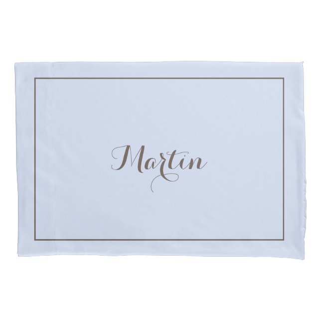 Baby blue Personalized pillowcase (Front)