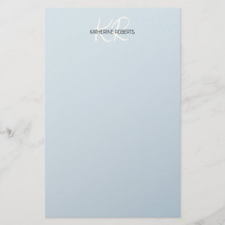 Baby Blue Personalized Stationery Paper