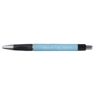 Baby Blue Personalized Wedding Favors Pen