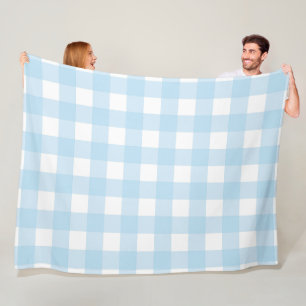 Baby Blue Plaid 60x80 Fleece Blanket
