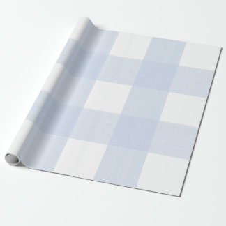 Baby Blue Plaid Wrapping Paper