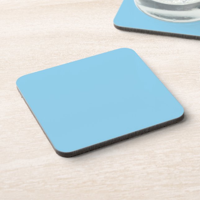 Baby Blue Plastic Beverage Coaster (Left Side)
