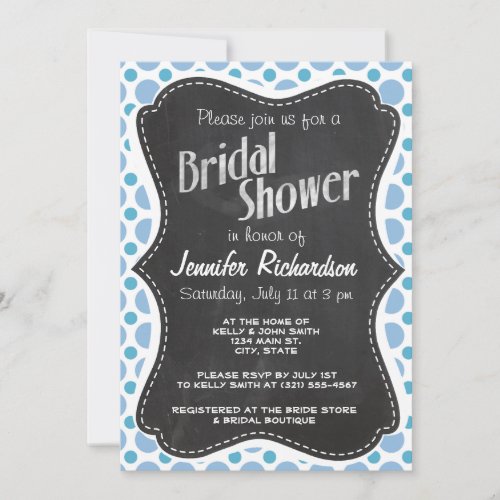Baby Blue Polka Dots; Vintage Chalkboard Cards
