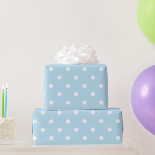 Baby Blue Polka Dots Wrapping Paper