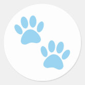 Cute Baby Blue Puppy Paw Drawing' Sticker