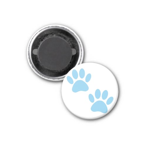 Baby Blue Puppy Paw Prints Magnet