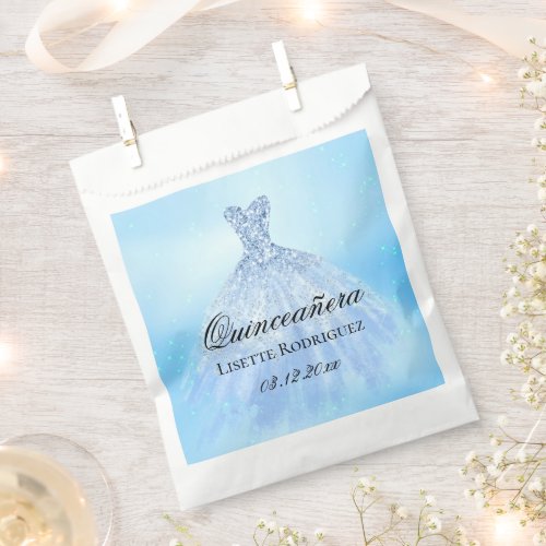 Baby Blue Quinceanera Favor Bag