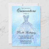 Baby Blue Quinceanera Invitation (Front)