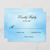 Baby Blue Quinceanera RSVP Card (Front/Back)