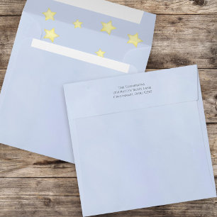 Baby Blue Return Address Cute Custom Envelope