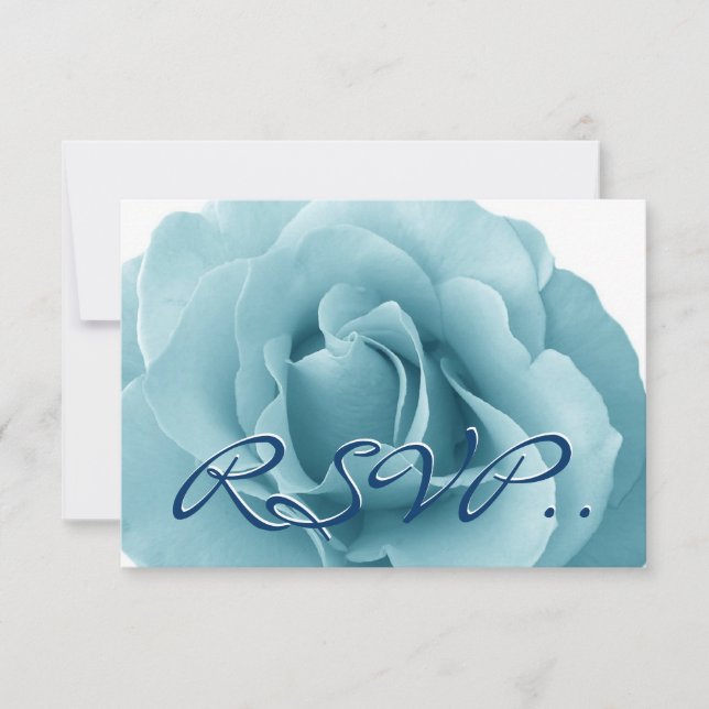 Baby Blue Rose and White Wedding Template (Front)