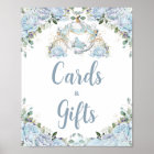 Baby Blue Roses Princess Carriage Cards and Gifts