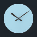 Baby Blue Round Clock<br><div class="desc">Baby Blue solid color Wall Clock by Gerson Ramos.</div>