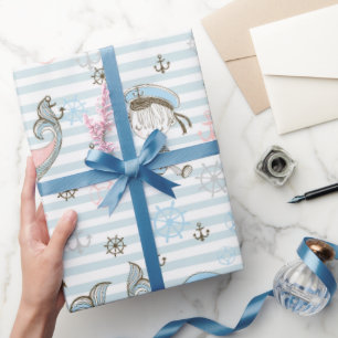 Baby Blue Sailor Wrapping Paper