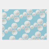 Baby Blue Sand Dollars Starfish  Wrapping Paper Sheets (Front 3)