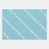 Baby Blue Sand Dollars Starfish  Wrapping Paper Sheets (Front 2)