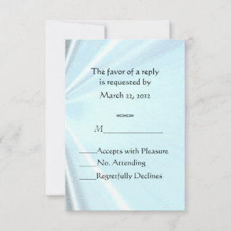 Baby Blue Satin RSVP