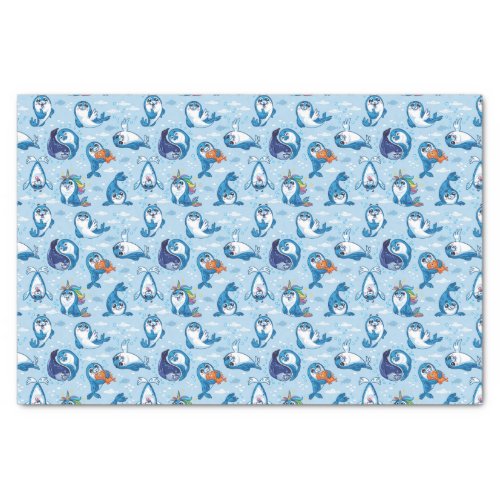 Baby Blue Seals Tissue Paper