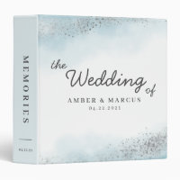 Baby Blue Silver Wedding Photo Album